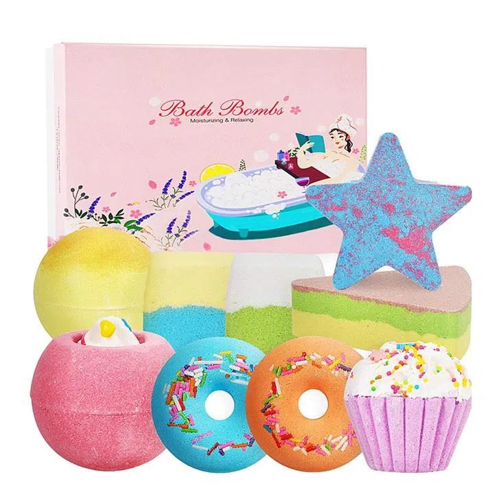 Badebomben von Donut geformt