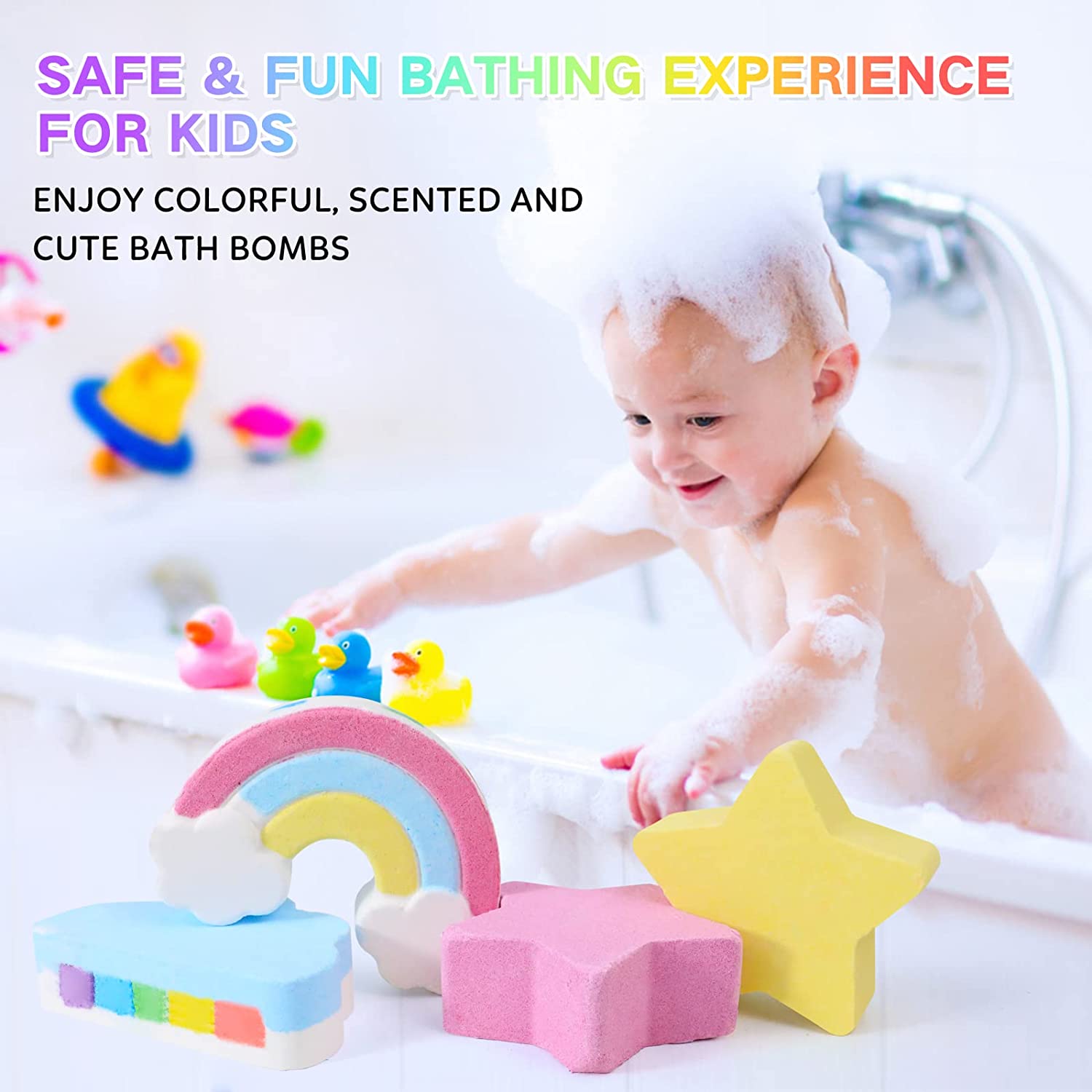 Private Label Regenbogenbad Bomben für Kinder
