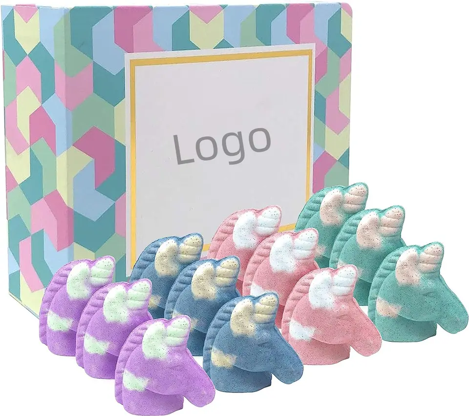 Handelsmarktlabel Unicorn Badebombe