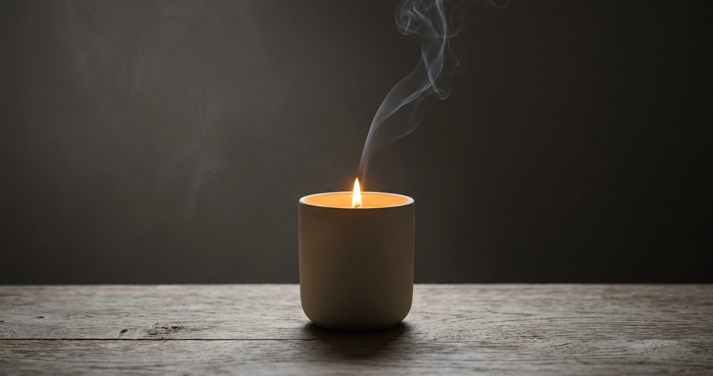 Scented candles are burning