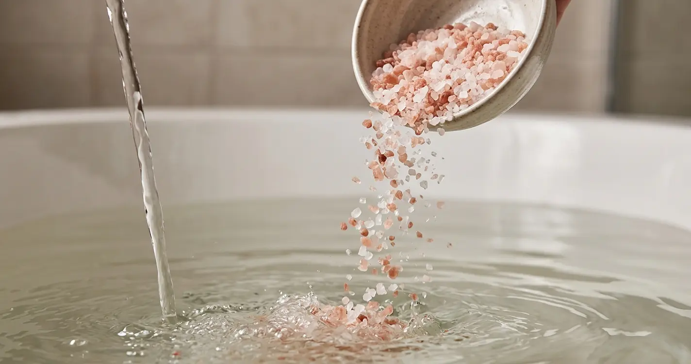 Ready to enjoy a salt bath