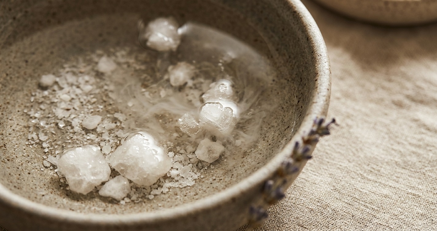 The salt has not dissolved. The salt has not dissolved.