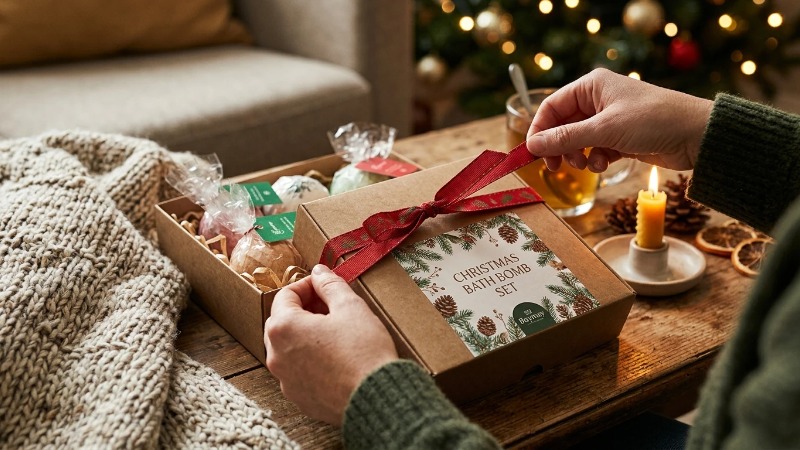 Warm and cozy Christmas packaging