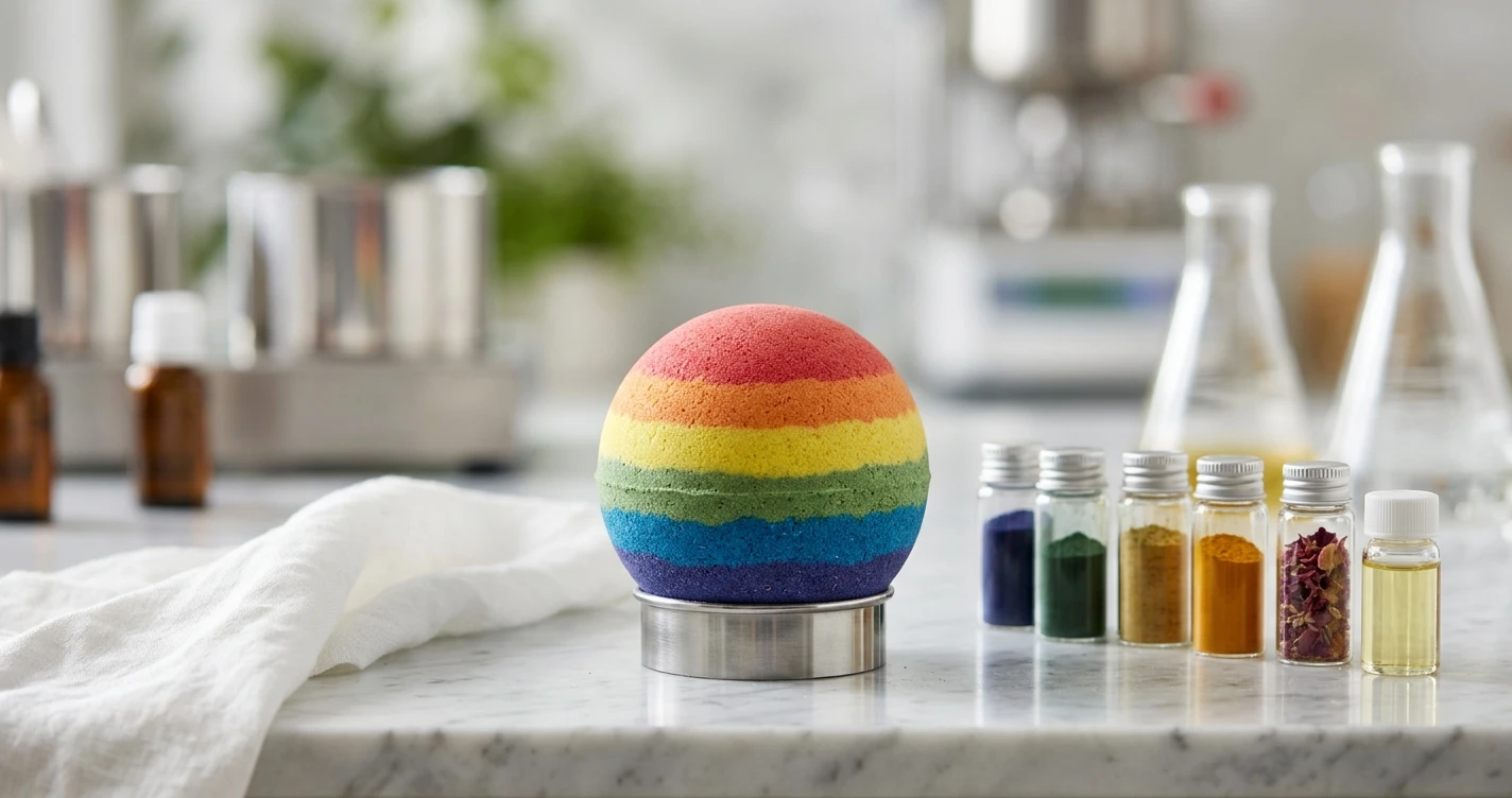Rezept für Rainbow Bath Bomb