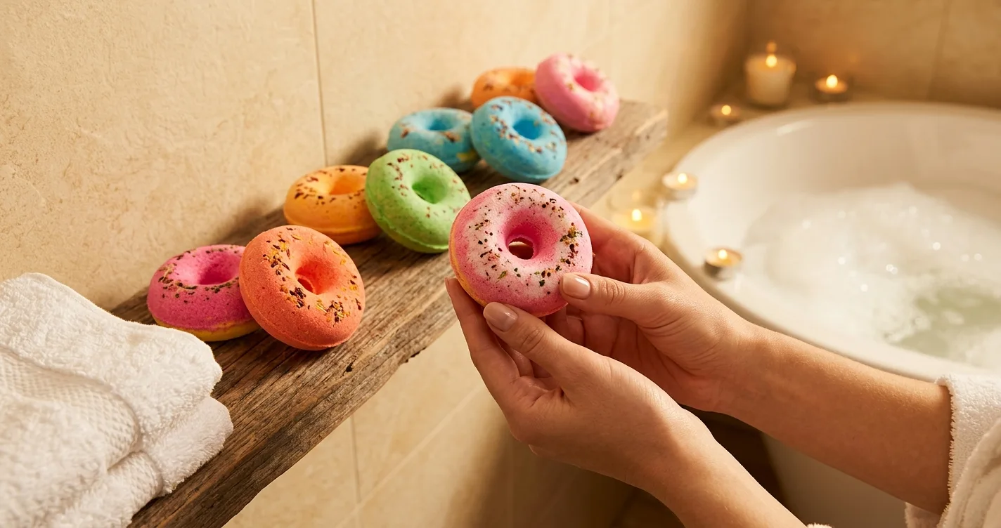 Wie man Donut-Badebomben herstellt