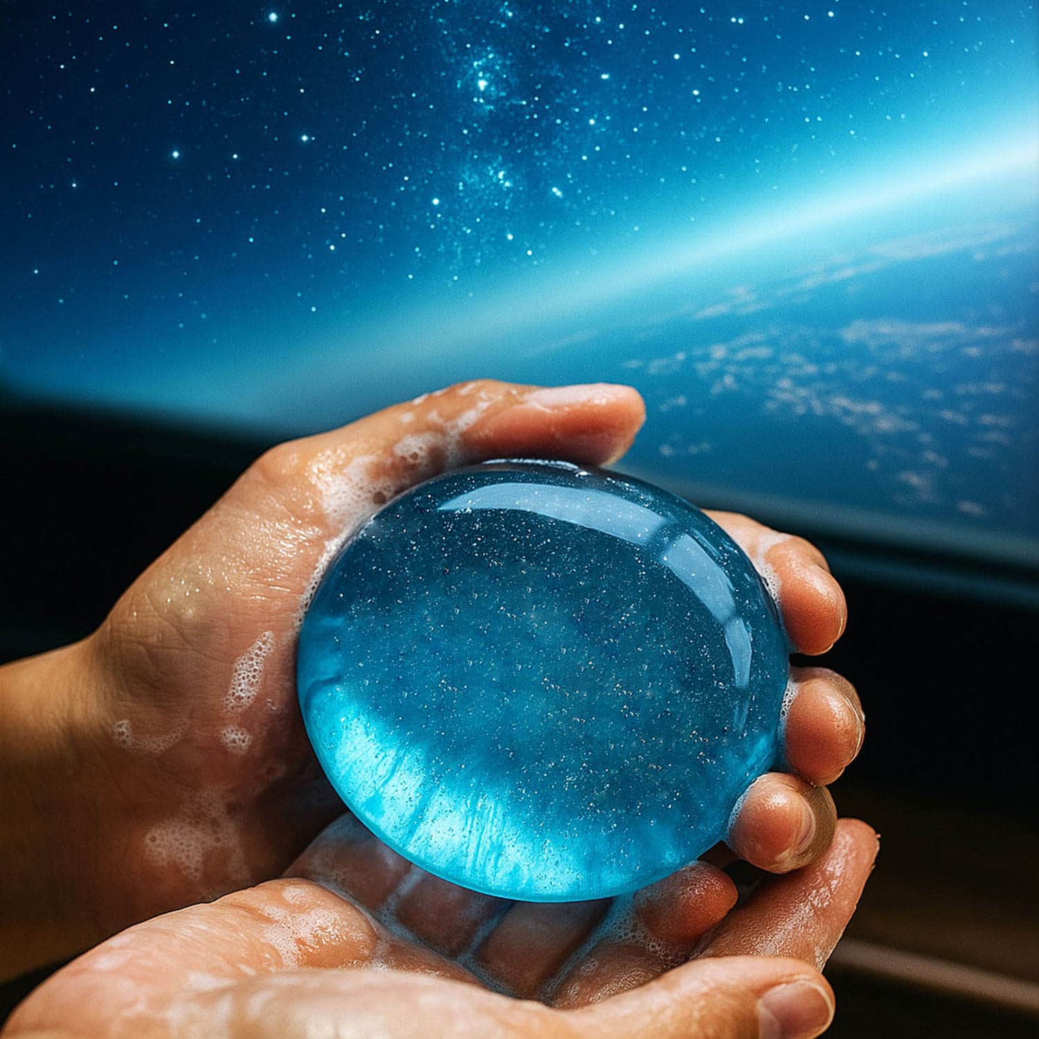 Handgefertigte Galaxy-Sternenhimmel-Seife als Private Label - Image 2